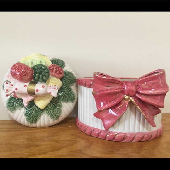Vinrtage Fitz & Floyd 1992 Christmas Candy Dish